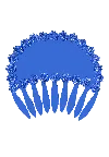 Lavani Jewels Women's Peineta Rosario Blue Comb In Blue