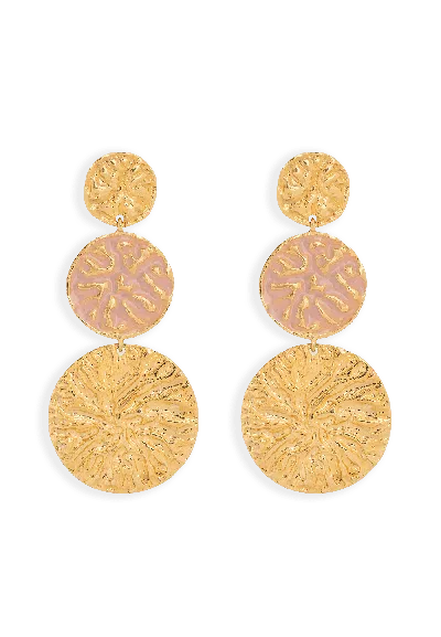 Lavani Jewels Women's Pink Geyser Earrings In Gold