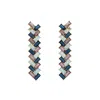Lavani Jewels Women's Pink / Gold / Blue Aquamarine & Purple Metropolis Pendant Earrings In Metallic