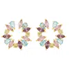 Lavani Jewels Women's Pink / Gold / Rose Gold Goldplated & Multicoloured Amal Earrings In Multi