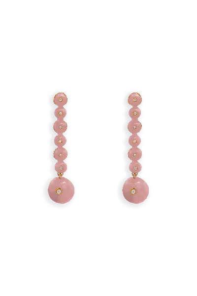 Lavani Jewels Women's Pink Hibiscus Earrings