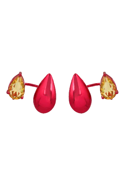 Lavani Jewels Women's Pink Kusanagi Drop Earrings