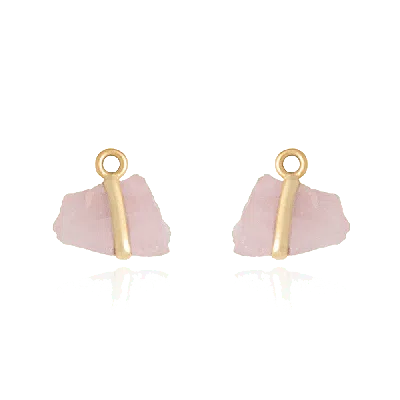Lavani Jewels Women's Pink / Purple Drops Raw Pink Stone