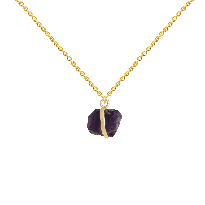 Lavani Jewels Women's Pink / Purple Raw Purple Stone Pendant In Multi