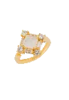 Lavani Jewels Women's Polaris White Ring In Gold