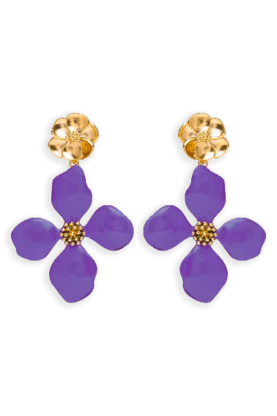 Lavani Jewels Women's Purple Cassia Earrings