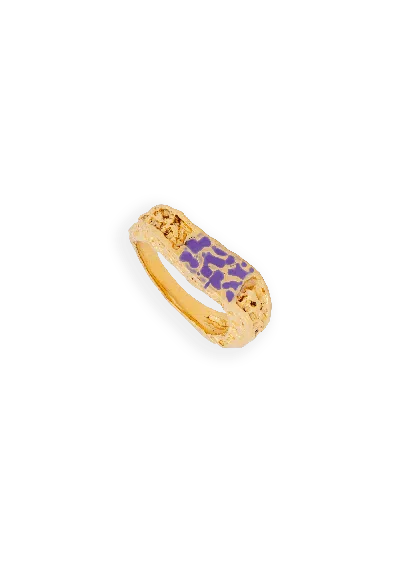 Lavani Jewels Women's Purple Geyser Ring In Gold