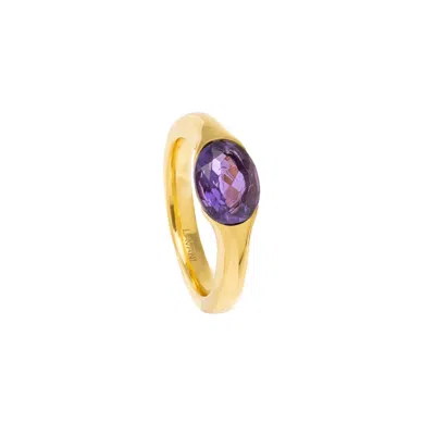 Lavani Jewels Women's Purple / Gold Goldplated & Purple The Empress Ring