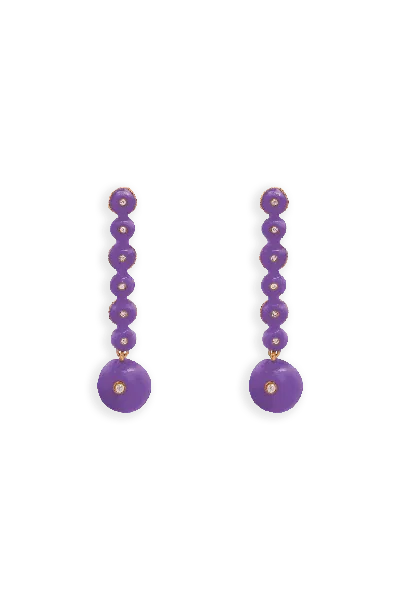 Lavani Jewels Women's Purple Lilac Hibiscus Earrings