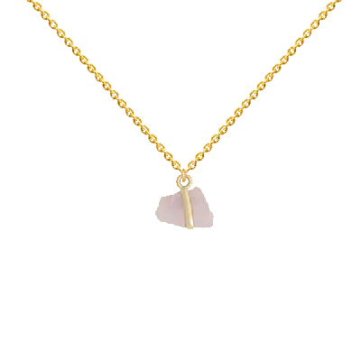 Lavani Jewels Women's Raw Pink Stone Pendant
