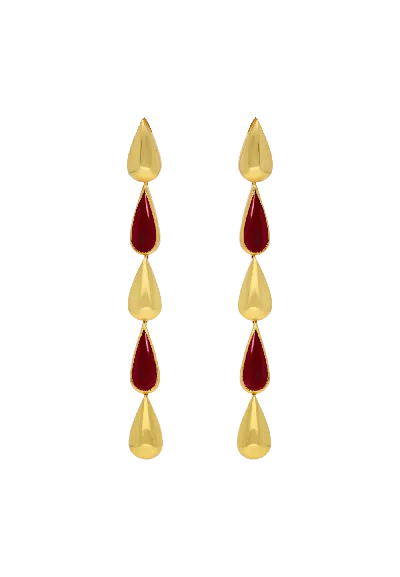 Lavani Jewels Women's Red Balance Garnet Earrings