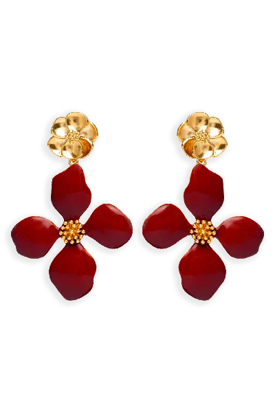 Lavani Jewels Women's Red Cassia Garnet Earrings