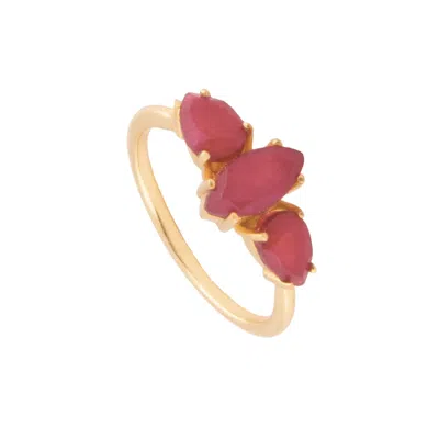 Lavani Jewels Women's Red / Gold Ruby Kasia Ring