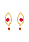 Lavani Jewels Women's Red / Orange Intuition Orange Earrings In Gold