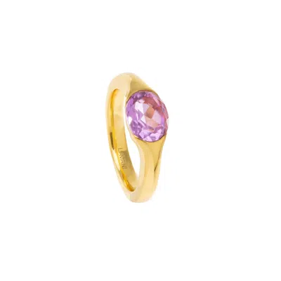 Lavani Jewels Women's Rose Gold / Gold Goldplated & Pink The Empress Ring