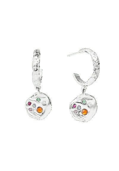 Lavani Jewels Women's Sadie Coin Silver Hoops
