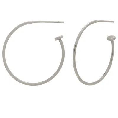 Lavani Jewels Women's Silver Eclectic Big Hoops In Metallic