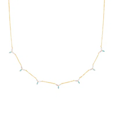 Lavani Jewels Women's Siva Flower Leaf Necklace In Gold