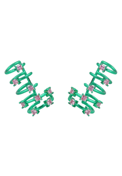 Lavani Jewels Women's Togusa Ear Cuff Green