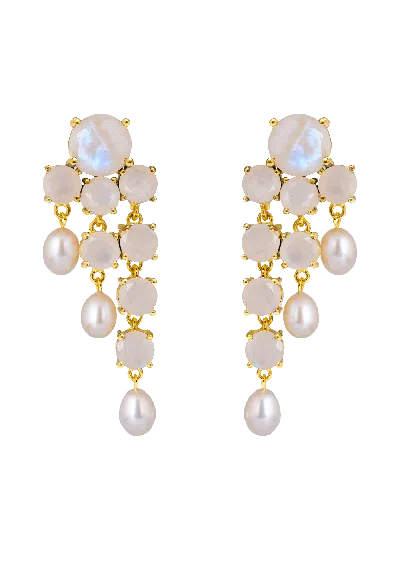 Lavani Jewels Women's White Adoration Pearl Earrings – Bridal Edition In Burgundy