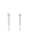Lavani Jewels Women's White Brisa Mini Pearls Earrings In Metallic