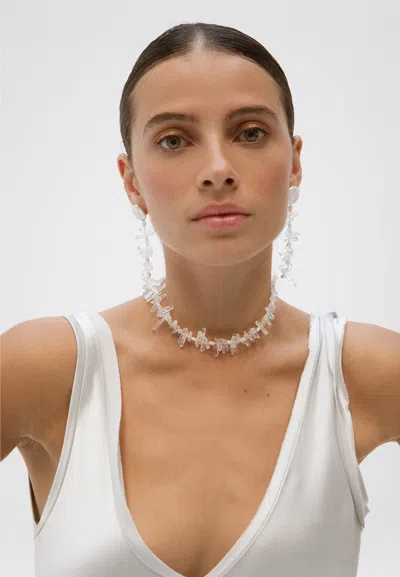 Lavani Jewels Women's White Calista Crystal Choker