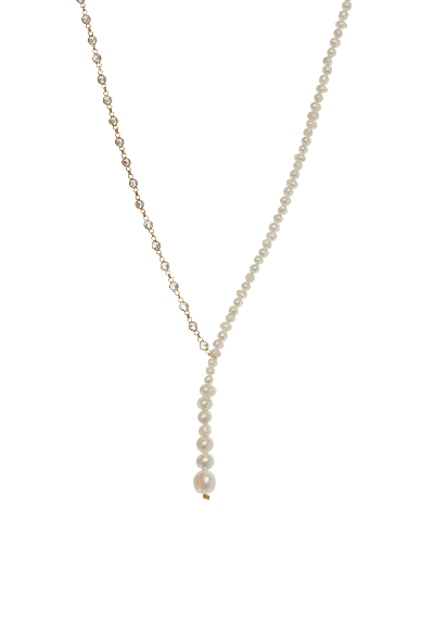 Lavani Jewels Women's White Celine Pearl Necklace