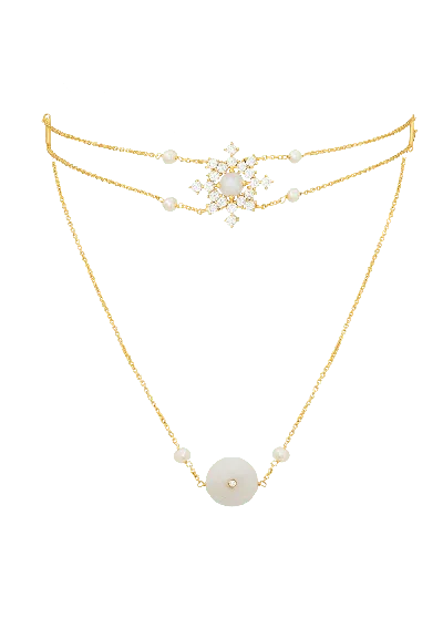 Lavani Jewels Women's White / Gold Altaira Necklace