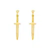 Lavani Jewels Women's White / Gold Goldplated Queen Of Swords Earrings In Multi