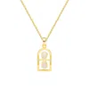 Lavani Jewels Women's White / Gold Goldplated The Hourglass Necklace In Gold