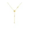 Lavani Jewels Women's White / Gold Goldplated The Star Necklace In Gold