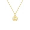 Lavani Jewels Women's White / Gold Goldplated The Third Eye Necklace In Gold