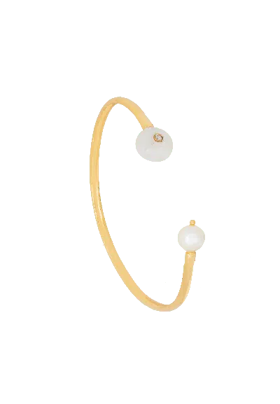 Lavani Jewels Women's White / Gold Rhea Bracelet