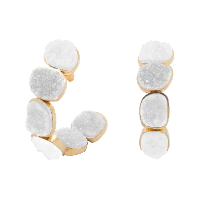 Lavani Jewels Women's White / Gold White Lavani Rainbow Earrings