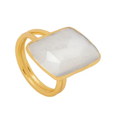 Lavani Jewels Women's White / Gold White Stardust Ring In Multi