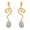 Lavani Jewels Women's White / Gold White Thar Earrings In Gold
