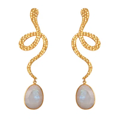 Lavani Jewels Women's White / Gold White Thar Earrings