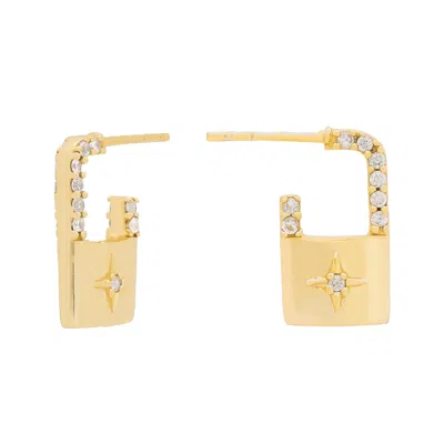 Lavani Jewels Women's White Goldplated Bianca Earrings