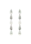 Lavani Jewels Women's White / Silver Balance Silver Earrings In Gray