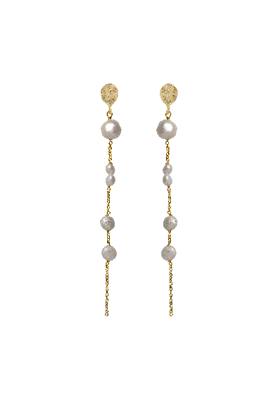 Lavani Jewels Women's White Sora Pearl Earrings