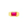 Lavani Jewels Women's Yellow / Gold Fuchsia & Gold Plated Chevalier Ring In Gold
