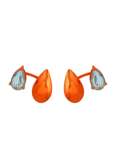 Lavani Jewels Women's Yellow / Orange Orange Kusanagi Drop Earrings