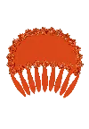 Lavani Jewels Women's Yellow / Orange Peineta Rosario Orange Comb
