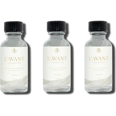 L'avant Collective Fresh Linen Multipurpose Surface Cleaner Refill 3-pack In White