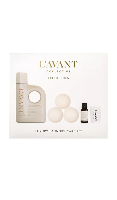 L'avant Collective Luxury Laundry Care Set In Fresh Linen