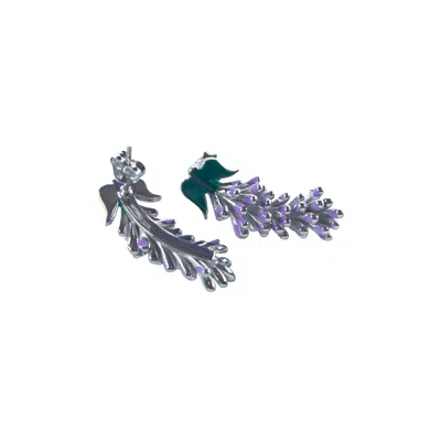 Lavanta Women's Alya Silver Earrings - White