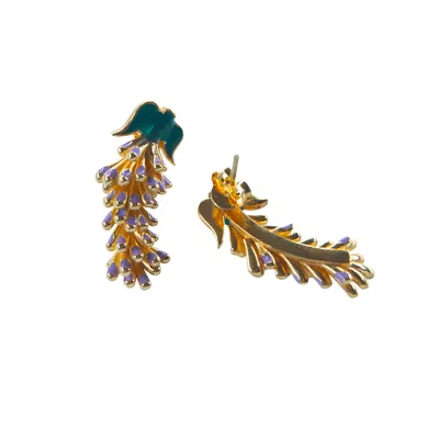 Lavanta Women's Alya Silver Earrings - Yellow In Multi