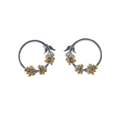 Lavanta Women's Castor Silver Earrings - Multicolour In Gray