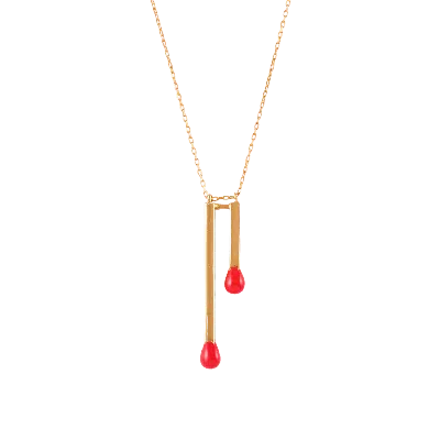 Lavanta Women's Eris Double Spark Necklace - Gold In Gray