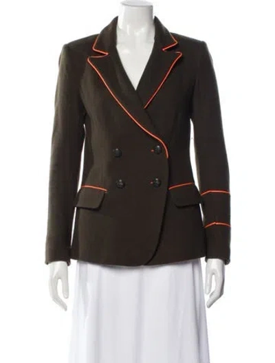 Pre-owned Laveer Merino Wool Blazer In Green